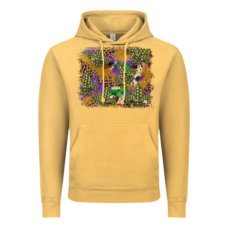 Mardi Gras Plaid Purple Glitter Background Vintage Hoodie by FaDigitalArtStudio | Teevron