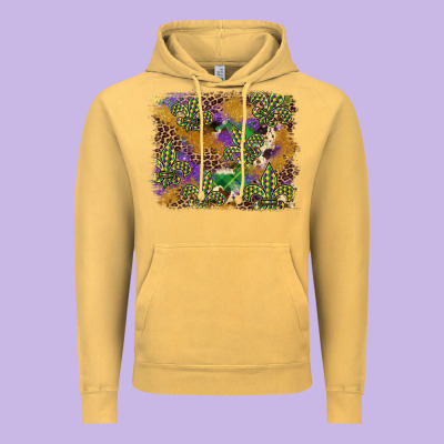 Mardi Gras Plaid Purple Glitter Background Vintage Hoodie Designed By Fadigitalartstudio