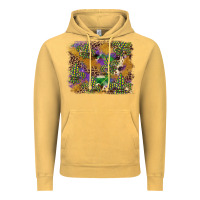 Vintage Mustard mardi gras plaid purple glitter background Vintage Hoodie - FaDigitalArtStudio