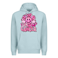 Blue Mist hey cancer smiley face breast cancer Premium Hoodie - RanaPortraitStore