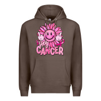Coffee hey cancer smiley face breast cancer Premium Hoodie - RanaPortraitStore