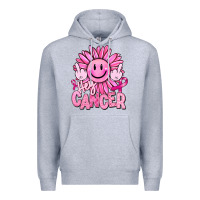 Heather Grey hey cancer smiley face breast cancer Premium Hoodie - RanaPortraitStore