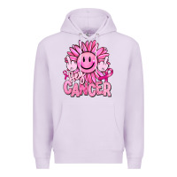 Lilac hey cancer smiley face breast cancer Premium Hoodie - RanaPortraitStore