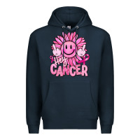 Navy hey cancer smiley face breast cancer Premium Hoodie - RanaPortraitStore
