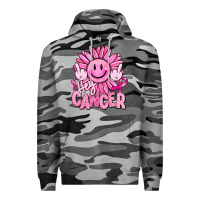 Slate Camo hey cancer smiley face breast cancer Premium Hoodie - RanaPortraitStore