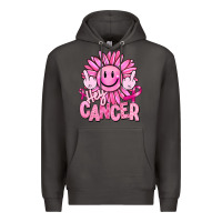 Smoke hey cancer smiley face breast cancer Premium Hoodie - RanaPortraitStore