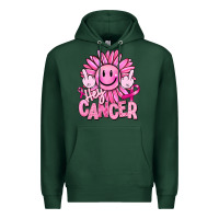 Sports Green hey cancer smiley face breast cancer Premium Hoodie - RanaPortraitStore