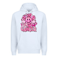 White hey cancer smiley face breast cancer Premium Hoodie - RanaPortraitStore