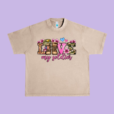 Love My Soldier Olivia Urban Heavy Tee Designed By Oliviacreatesart