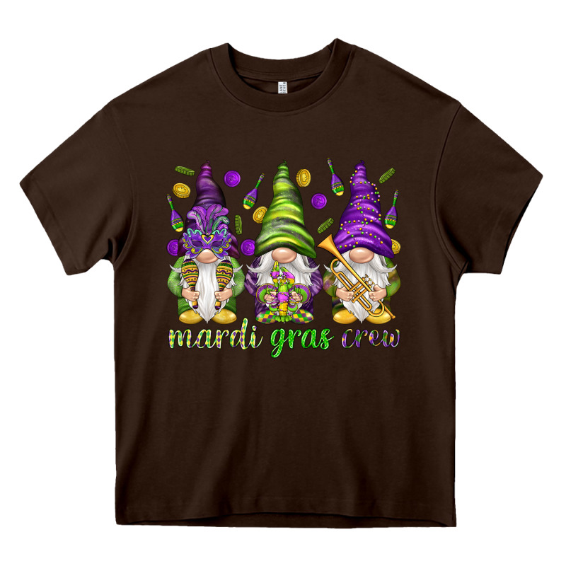 Mardi Gras Crew With Gnomes Heavy Core Tee by NancyCooperArtShop | Teevron