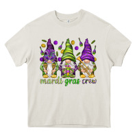 Cream Mardi Gras crew with gnomes Heavy Core Tee - NancyCooperArtShop