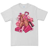 Dove Grey Cancer high heels Cancer Awareness Premium Tee - HowdyJamesFarm