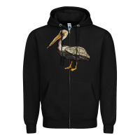 Black louisiana state bird pelican Zipper Hoodie - BarkalooDesign