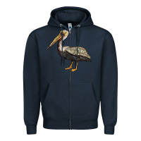 Navy louisiana state bird pelican Zipper Hoodie - BarkalooDesign
