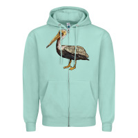 Seafoam louisiana state bird pelican Zipper Hoodie - BarkalooDesign