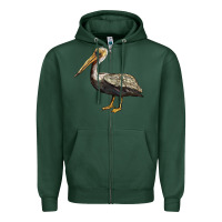 Sports Green louisiana state bird pelican Zipper Hoodie - BarkalooDesign