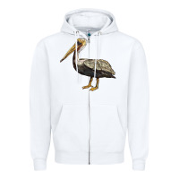 White louisiana state bird pelican Zipper Hoodie - BarkalooDesign