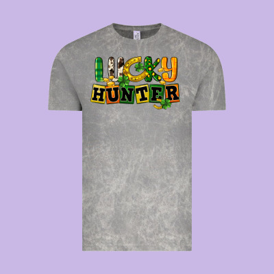 Lucky Hunter St. Patrick's Day Vintage Tee Designed By Cowgirlartshop