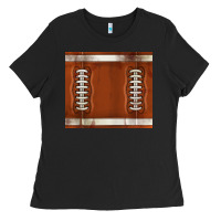 Black distressed american football pattern Ladies Tee - TumblerDesignByShophia