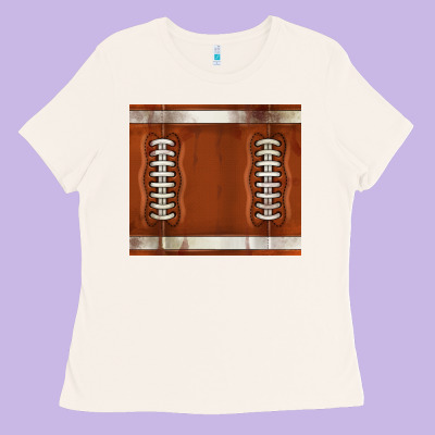 Distressed American Football Pattern Ladies Tee Designed By Tumblerdesignbyshophia