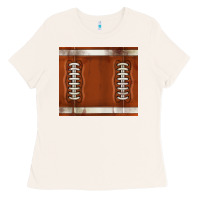 Bone distressed american football pattern Ladies Tee - TumblerDesignByShophia