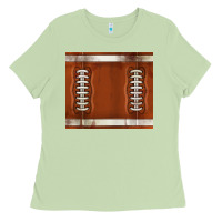 Matcha distressed american football pattern Ladies Tee - TumblerDesignByShophia