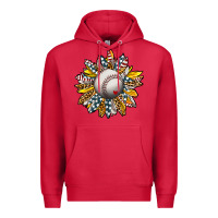 Cardinal Baseball Sunflower Premium Hoodie - CowhideDigitalArt