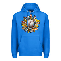 True Royal Baseball Sunflower Premium Hoodie - CowhideDigitalArt