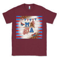 Burgundy American mama Classic Tee - TumblerDesignByShophia