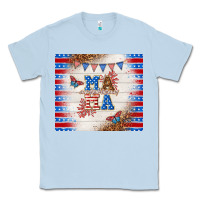 Dusty Blue American mama Classic Tee - TumblerDesignByShophia