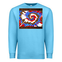 Ocean Blue usa tie dye Premium Sweatshirt - AdoDesignShop