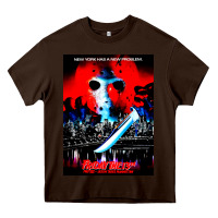 Chocolate Brown Vintage Classic  Horror film Art Characters Mens Womens Heavy Core Tee - maiPhamDesign