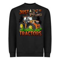 Black just a boy who loves tractors Heavyweight Sweatshirt - BarkalooDesign