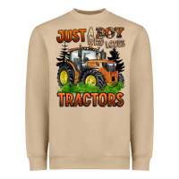 Just A Boy Who Loves Tractors Heavyweight Sweatshirt | Teevron