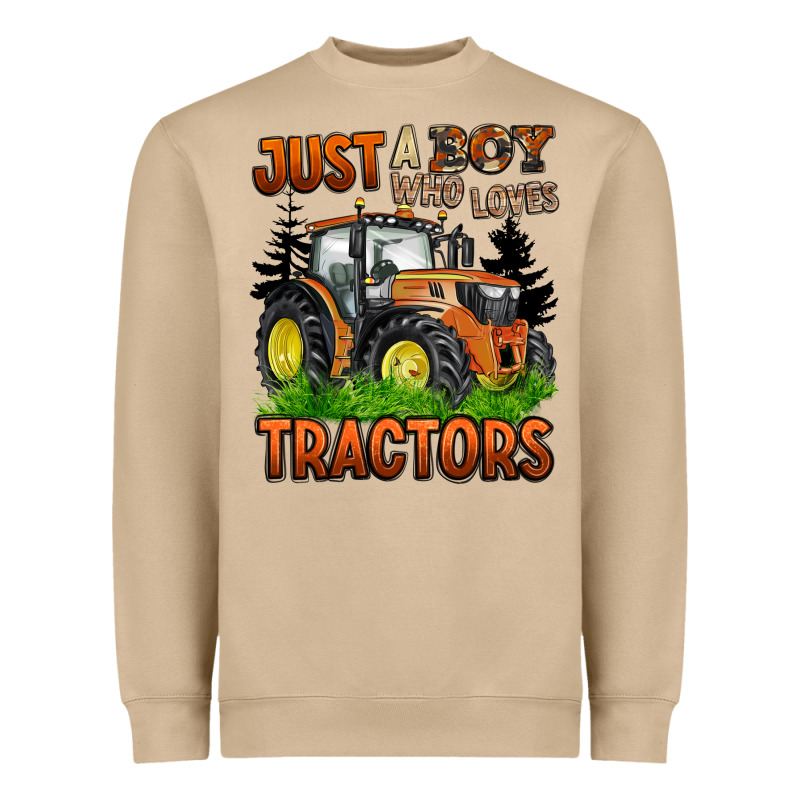 Just A Boy Who Loves Tractors Heavyweight Sweatshirt by BarkalooDesign | Teevron
