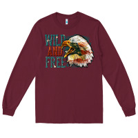 Burgundy Wild and free Long Sleeve Tee - FaDigitalArtStudio