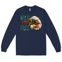 Navy Wild and free Long Sleeve Tee - FaDigitalArtStudio