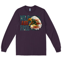 Plum Wild and free Long Sleeve Tee - FaDigitalArtStudio