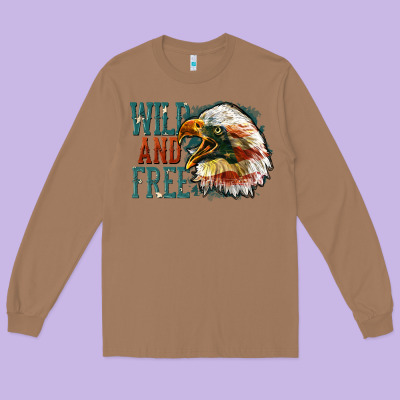 Wild And Free Long Sleeve Tee Designed By Fadigitalartstudio