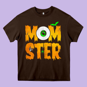 Womens Momster Tshirt Halloween Scary Costume Mom T Shirt Heavy Core Tee Designed By Maiphamdesign
