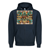 Navy bear native animal  pelt  tumbler Zipper Hoodie - BarkalooDesign