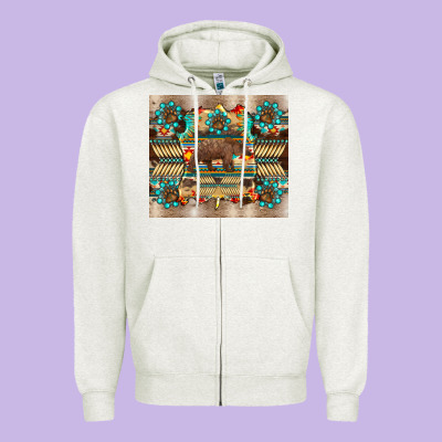 Bear Native Animal  Pelt  Tumbler Zipper Hoodie Designed By Barkaloodesign