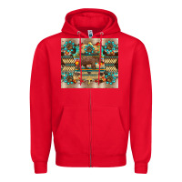 Red bear native animal  pelt  tumbler Zipper Hoodie - BarkalooDesign