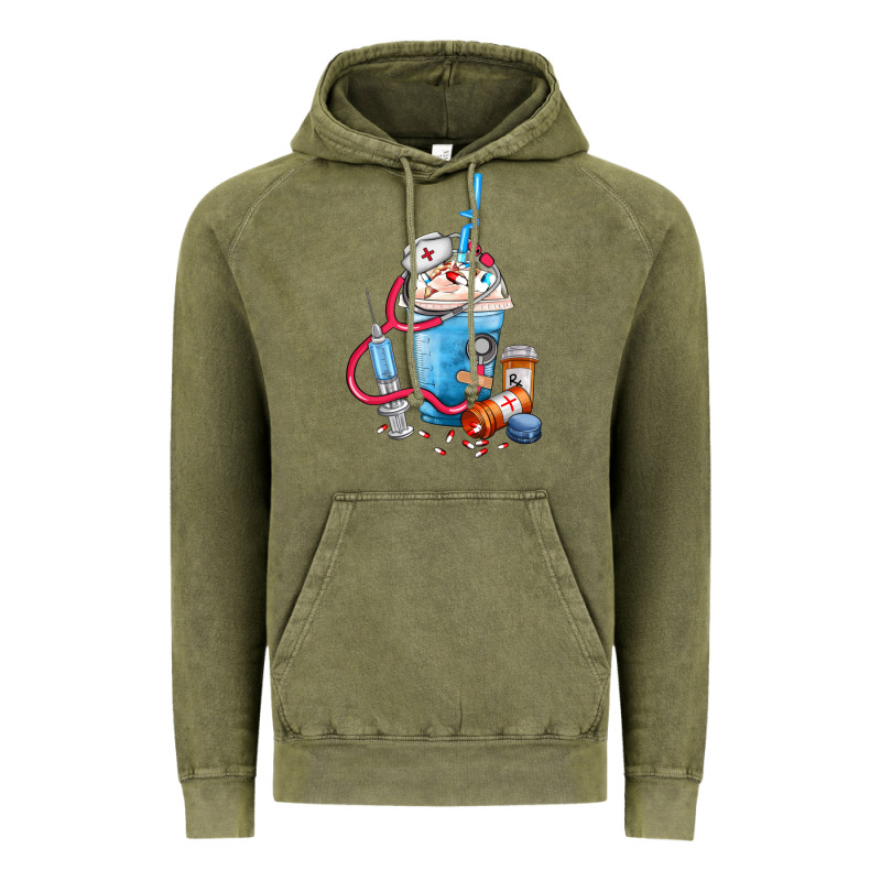 Nurse Frappe Coffee Vintage Hoodie by FaDigitalArtStudio | Teevron