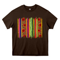 Chocolate Brown Mexico Serape Brushstroke Heavy Core Tee - texasbilliewilder