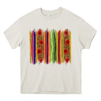 Cream Mexico Serape Brushstroke Heavy Core Tee - texasbilliewilder