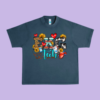 Ekg Tech Urban Heavy Tee Designed By Oliviacreatesart