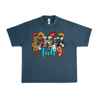 Midnight Navy ekg tech Urban Heavy Tee - OliviaCreatesArt