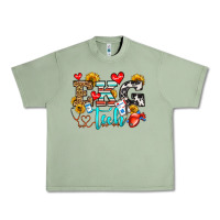 Oil Green ekg tech Urban Heavy Tee - OliviaCreatesArt