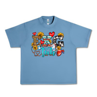 Pebble Blue ekg tech Urban Heavy Tee - OliviaCreatesArt